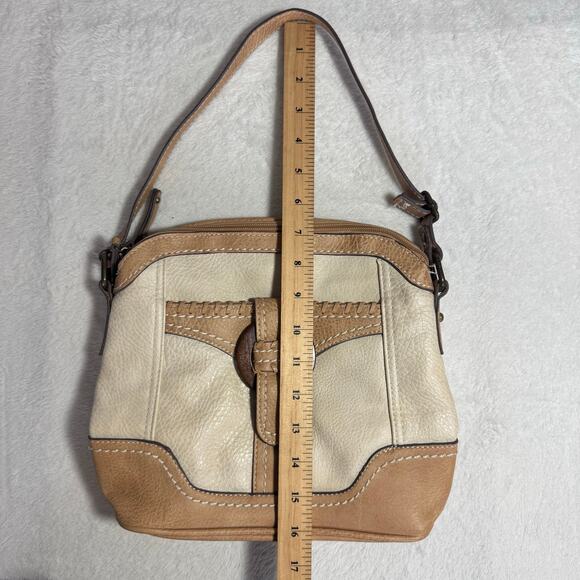 B.O.C. 90s Y2K Boho Faux Leather Shoulder Bag Purse with Wood Embellishment - Picture 3 of 8